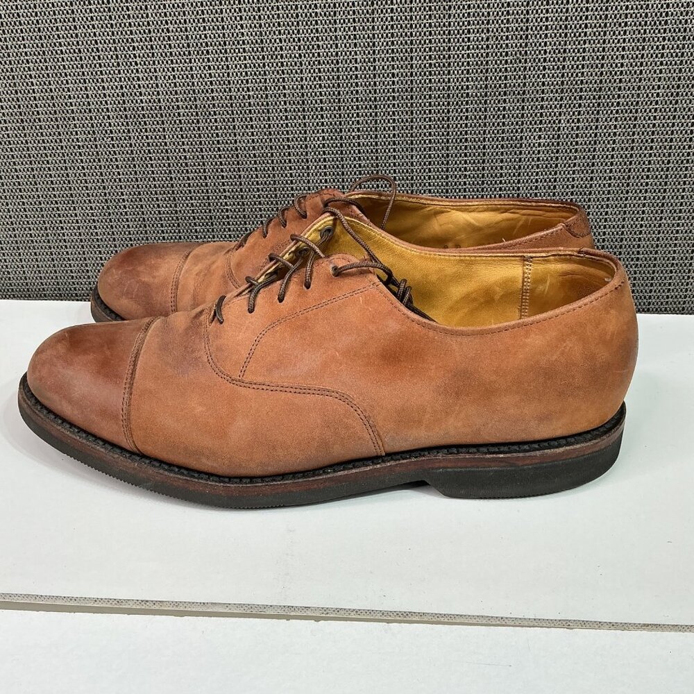 Cole Haan Country Mens Brown Leather Lace-Up Dress Shoes Size 9D Made In USA